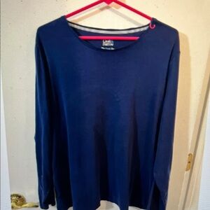 Croft & Barrow Classic Navy Tee women’s long sleeve 1X